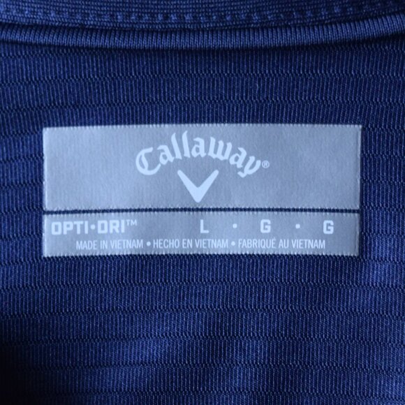 CALLAWAY Opti-Dry Women's 3/4 Sleeve Top In Navy Size L - Picture 3 of 4